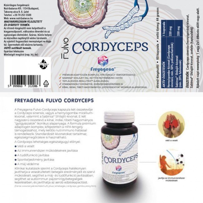 Freyagena fulvo- cordyceps kapszula 60db Freyagena fulvo- cordyceps kapszula 60db