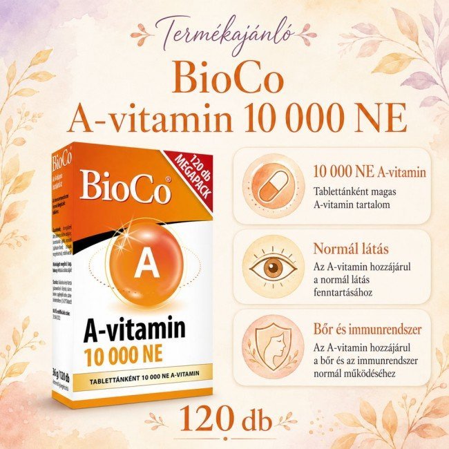 Bioco a-vitamin 10000mg megapack tabletta 120db Bioco a-vitamin 10000mg megapack tabletta 120db