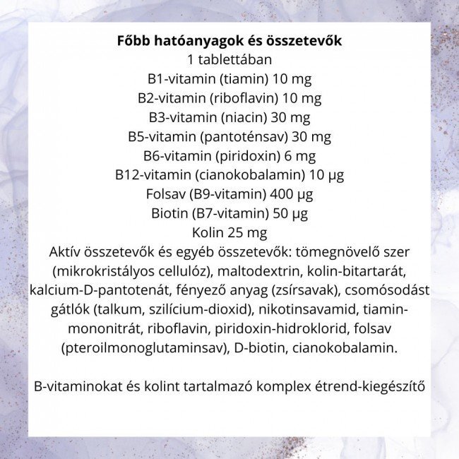Bioco b-vitamin komplex forte tabletta 100db Bioco b-vitamin komplex forte tabletta 100db