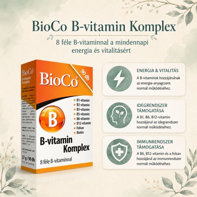 Bioco b-vitamin komplex tabletta 90db Bioco b-vitamin komplex tabletta 90db