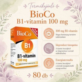 Bioco b1-vitamin 100mg tabletta 80db