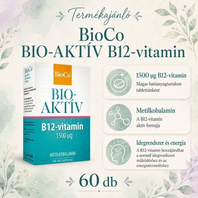 Bioco b12-vitamin 1500mg bioaktív tabletta 60db Bioco b12-vitamin 1500mg bioaktív tabletta 60db