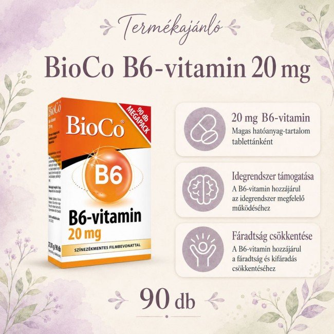 Bioco b6-vitamin 20mg tabletta 90db