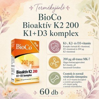 Bioco bioaktív k2 200 k1-d3 vitamin 60db