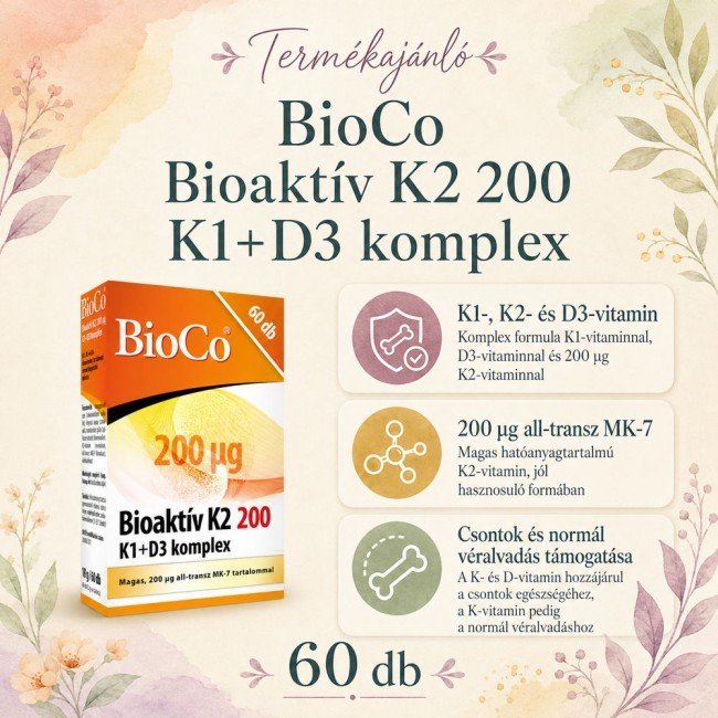 Bioco bioaktív k2 200 k1-d3 vitamin 60db Bioco bioaktív k2 200 k1-d3 vitamin 60db