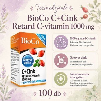 Bioco c+cink retard c-vitamin 1000mg 100db