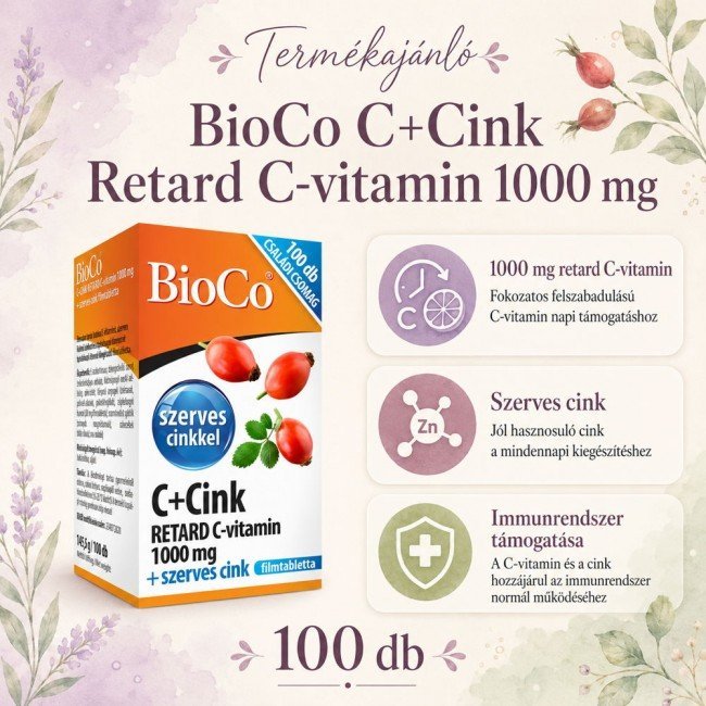 Bioco c+cink retard c-vitamin 1000mg 100db Bioco c+cink retard c-vitamin 1000mg 100db