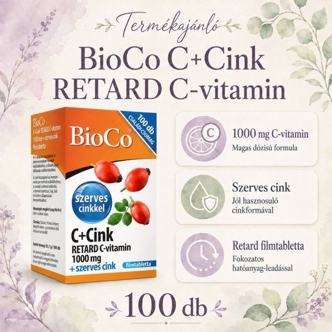 Bioco c+cink retard c-vitamin 1000mg 60db Bioco c+cink retard c-vitamin 1000mg 60db