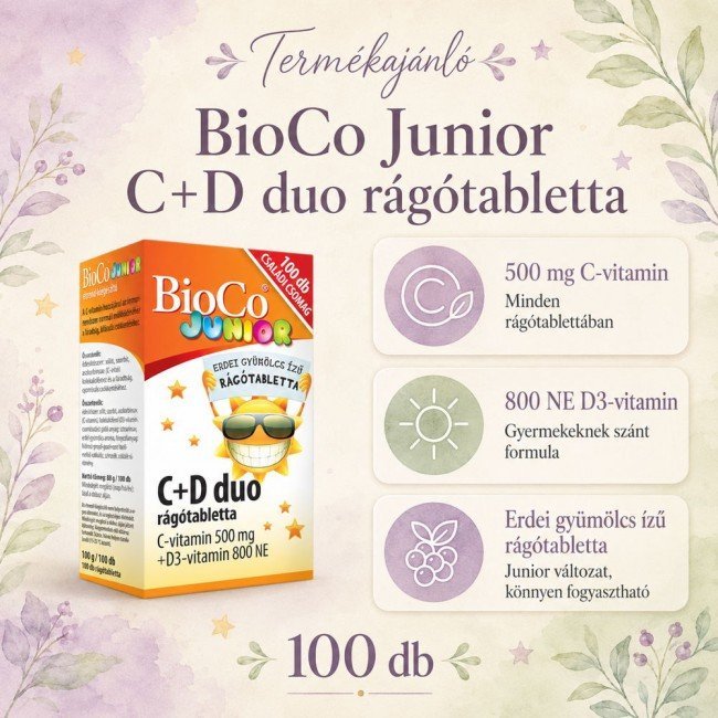 Bioco c+d duo junior rágótabletta 100db Bioco c+d duo junior rágótabletta 100db