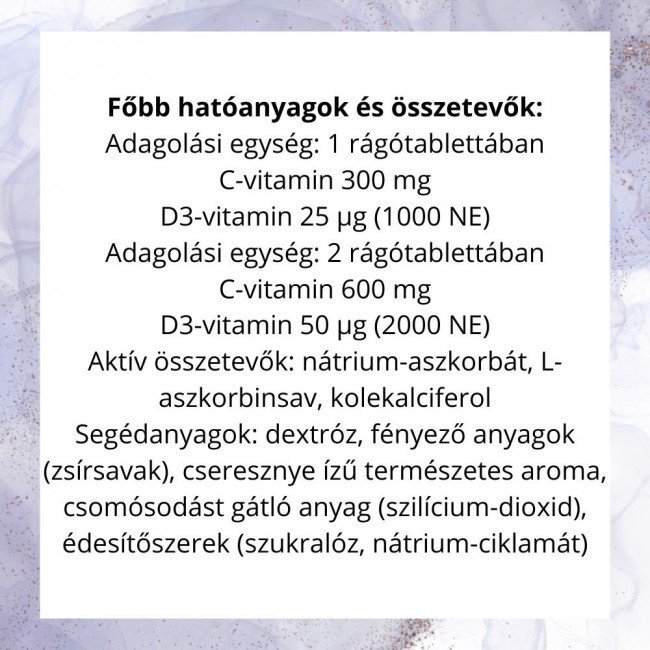 Bioco C+D3 Kid Cseresznye Tabletta 90db Bioco C+D3 Kid Cseresznye Tabletta 90db