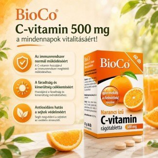 Bioco c-vitamin narancs rágótbletta 500mg 60db