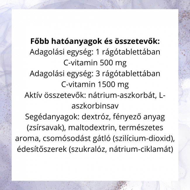 Bioco c-vitamin narancs rágótbletta 500mg 60db Bioco c-vitamin narancs rágótbletta 500mg 60db