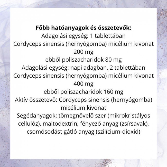 Bioco cordyceps hernyógomba tabletta 90db Bioco cordyceps hernyógomba tabletta 90db