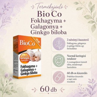 Bioco fokhagyma-galagonya-ginkgo tabletta 60db