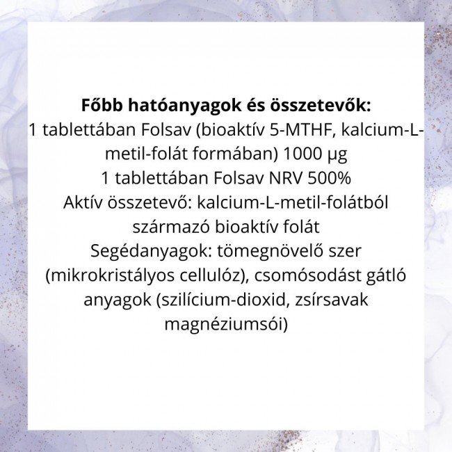Bioco folát 5-mthf 1000mg bioaktív tabletta 30db Bioco folát 5-mthf 1000mg bioaktív tabletta 30db