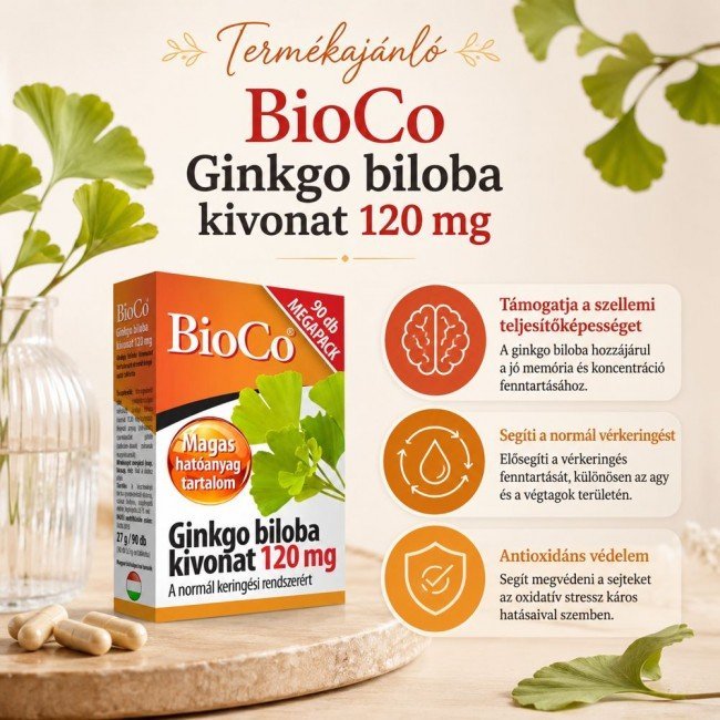 Bioco ginkgo biloba kivonat tabletta 90db Bioco ginkgo biloba kivonat tabletta 90db