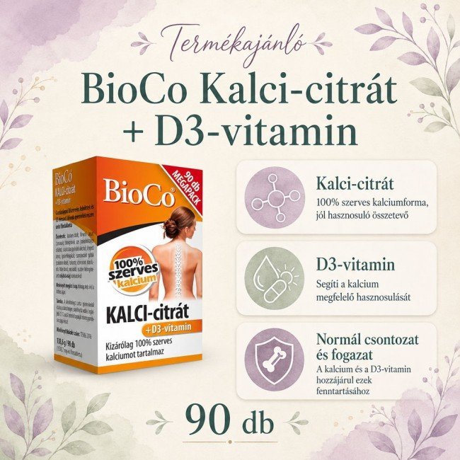 Bioco kalci-citrát+d3-vitamin filmtabletta 90db Bioco kalci-citrát+d3-vitamin filmtabletta 90db