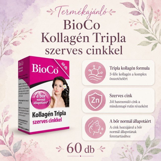 Bioco kollagén tripla szerves cinkkel 60db Bioco kollagén tripla szerves cinkkel 60db