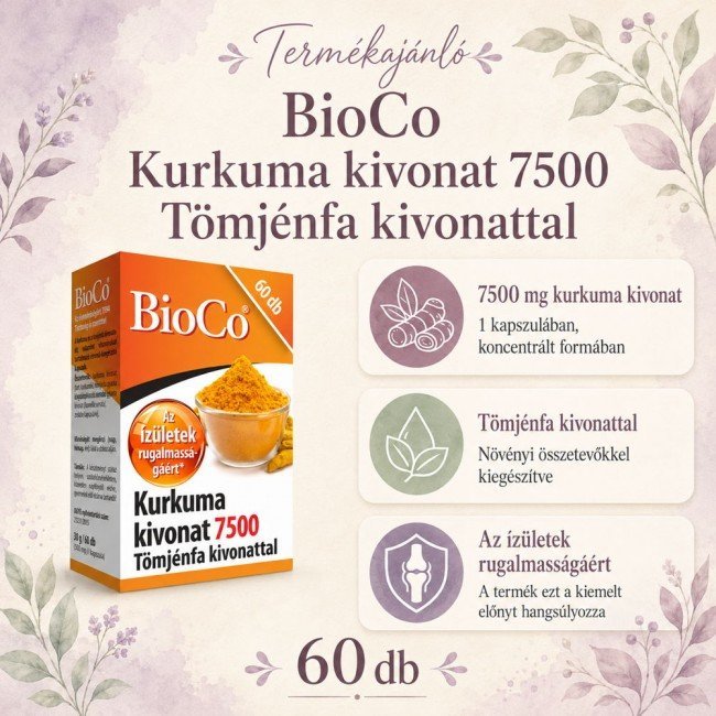 Bioco kurkuma kivonat 7500 kapszula 60db Bioco kurkuma kivonat 7500 kapszula 60db