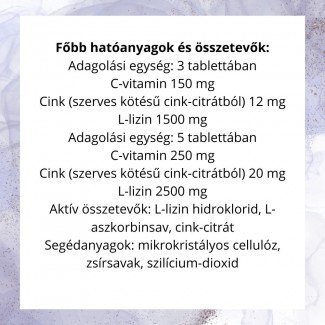 Bioco lizin c+cink komplex 100db