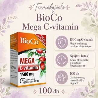 Bioco mega c-vitamin 1500 mg filmtabletta 100db