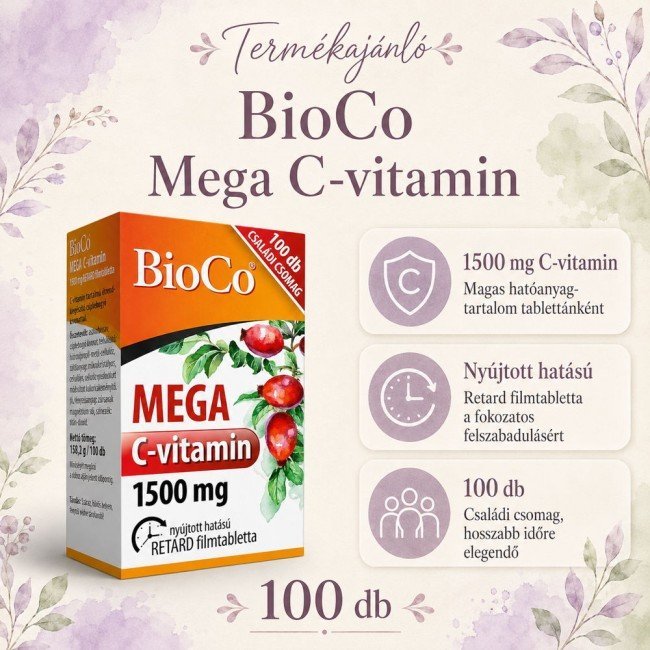 Bioco mega c-vitamin 1500 mg filmtabletta 100db Bioco mega c-vitamin 1500 mg filmtabletta 100db