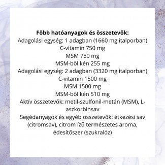 Bioco msm+c-vitamin italpor 750mg+750mg 125g