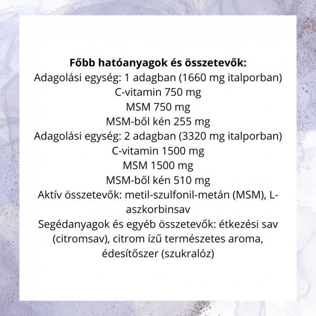 Bioco msm+c-vitamin italpor 750mg+750mg 125g Bioco msm+c-vitamin italpor 750mg+750mg 125g
