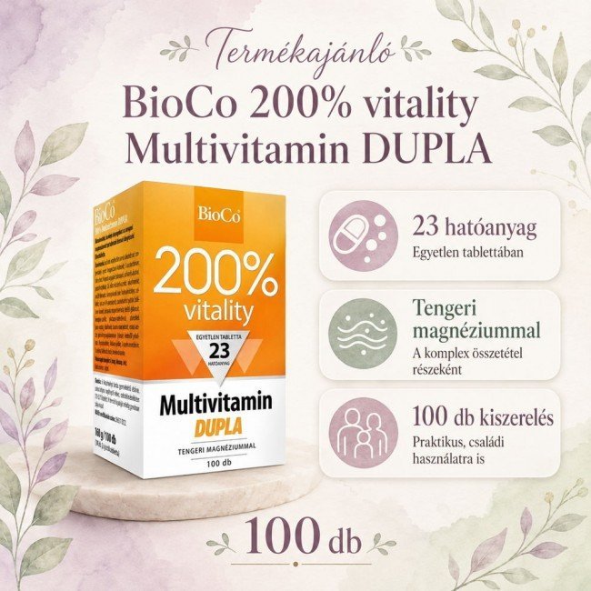Bioco multivitamin dupla 200% tabletta 100db Bioco multivitamin dupla 200% tabletta 100db