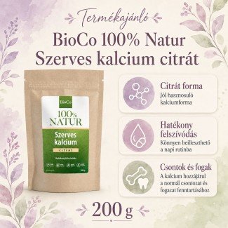 Bioco natur szerves kalcium citrát por 200g