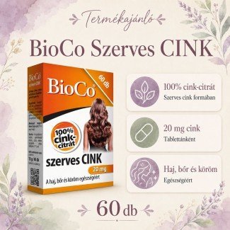 Bioco szerves cink tabletta 60db