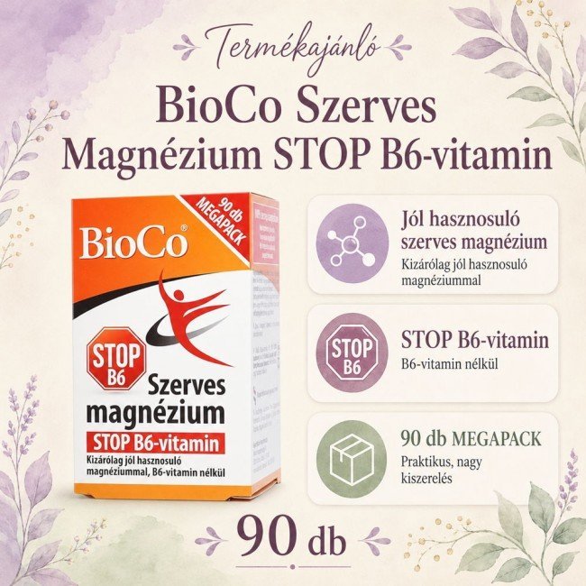 Bioco szerves magnézium stop b6-vitatmin 90db Bioco szerves magnézium stop b6-vitatmin 90db