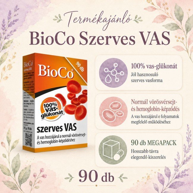 Bioco szerves vas tabletta 90db Bioco szerves vas tabletta 90db