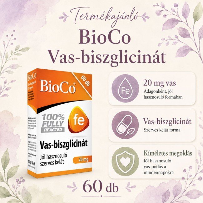 Bioco vas-biszglicinát tabletta 60db Bioco vas-biszglicinát tabletta 60db