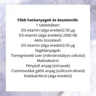 Bioco vegán alga d3-vitamin 2000ne tabletta 60db
