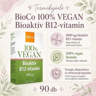 Bioco vegán bioaktív b12-vitamin tabletta 90db