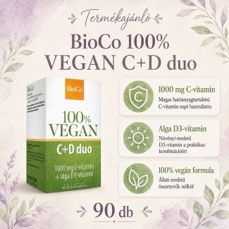 Bioco vegán c+d-vitamin duo tabletta 90db