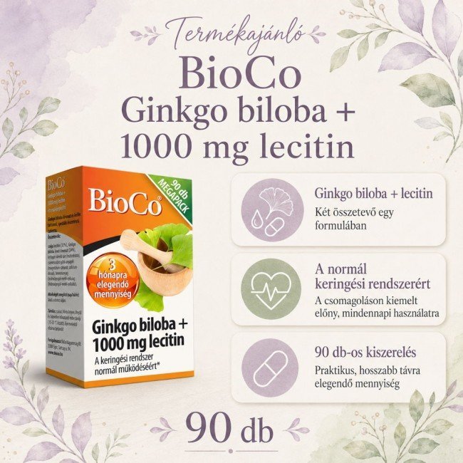Bioco ginkgo biloba+Lecitin kapszula 90db