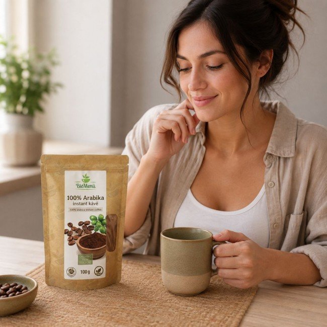 Biomenű bio 100% arabica instant kávé 100g