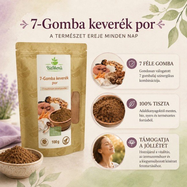 BioMenü BIO 7-GOMBA keverék por 100g BioMenü BIO 7-GOMBA keverék por 100g