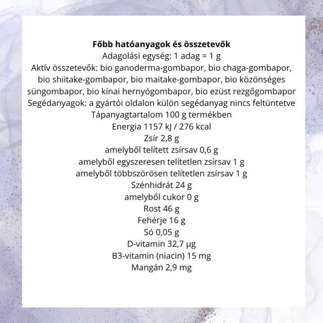 BioMenü BIO 7-GOMBA keverék por 100g BioMenü BIO 7-GOMBA keverék por 100g