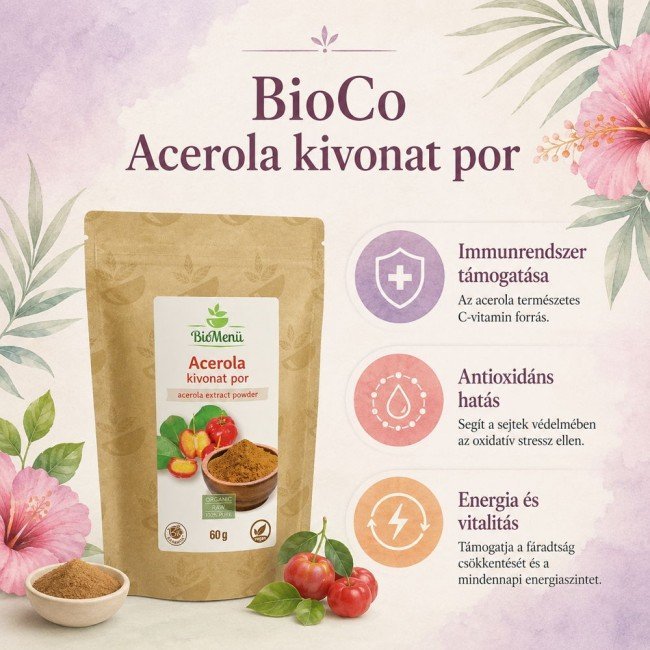 BioMenü BIO ACEROLA bogyó por 60g BioMenü BIO ACEROLA bogyó por 60g