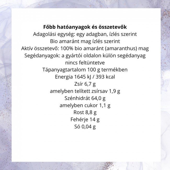 BioMenü BIO AMARÁNT mag 250g BioMenü BIO AMARÁNT mag 250g