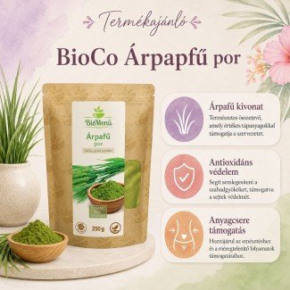 Biomenü bio árpafű por 250g Biomenü bio árpafű por 250g