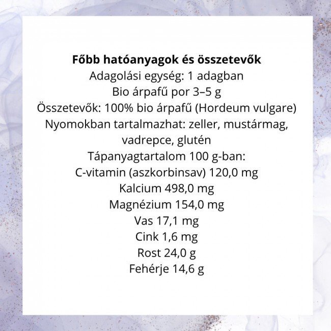 Biomenü bio árpafű por 250g