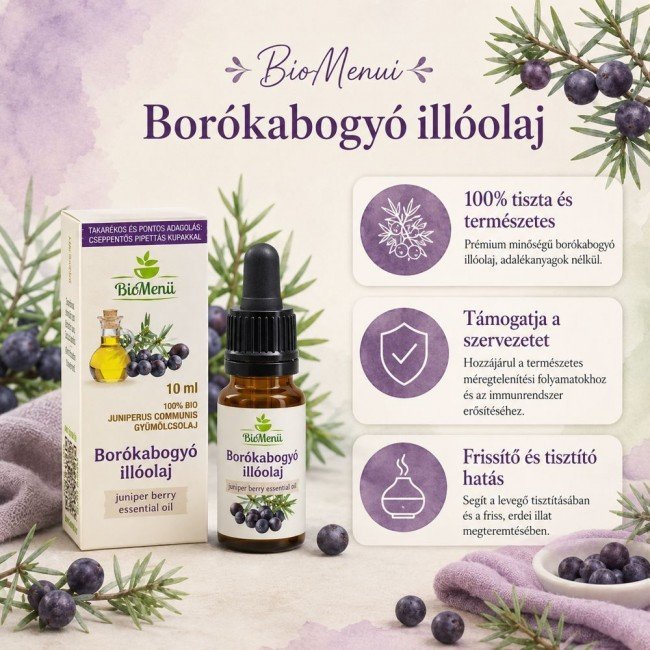 BioMenü BIO BORÓKABOGYÓ illóolaj 10ml BioMenü BIO BORÓKABOGYÓ illóolaj 10ml