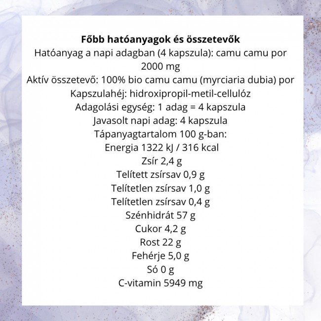 BioMenü BIO CAMU CAMU kapszula 60db BioMenü BIO CAMU CAMU kapszula 60db