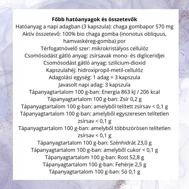 Biomenü bio chaga kapszula 60db Biomenü bio chaga kapszula 60db
