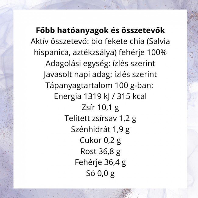 BioMenü BIO CHIA fehérje 250g BioMenü BIO CHIA fehérje 250g