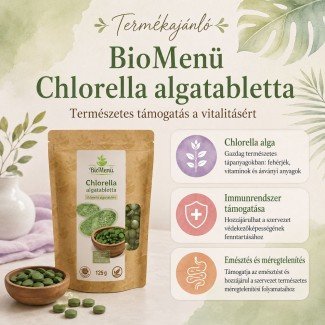 Biomenű bio chlorella tabletta 125g Biomenű bio chlorella tabletta 125g
